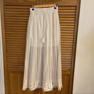 ZARA Embroidered Lace Maxi Skirt